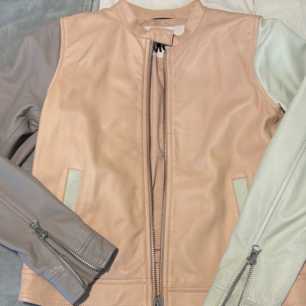 molo kids leather jacket